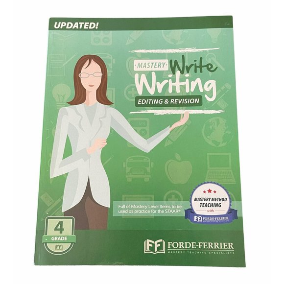 TEXAS STAAR 2016 Mastery Write Writing Editing Revision Workbook Grade 4 Updated - Picture 1 of 7